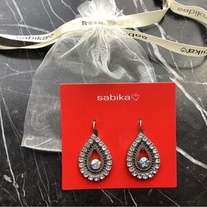 Sabika Statement Crystal Teardrop Earrings